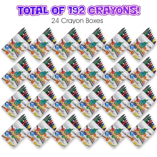 ArtCreativity Non-Toxic Crayon Packs 24 Sets, Classroom Supplies for Students, Creative Art & Craft Supplies for Kids 3+
