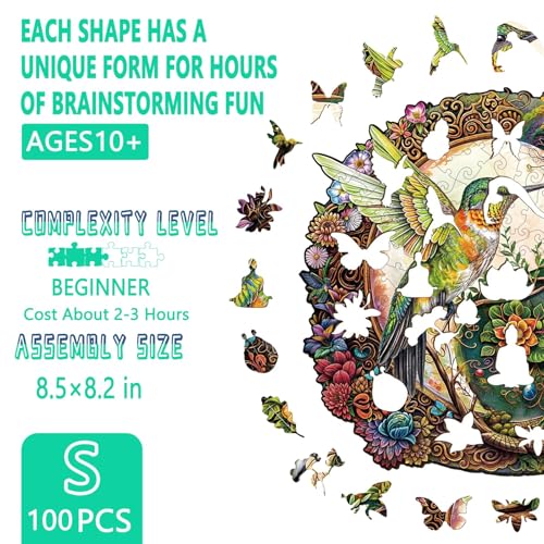 Unique Shaped Wood Puzzles for Adults - Perfect Birthday Gifts
| Yin Yang Hummingbird Jigsaw Puzzles for Adults - Famil