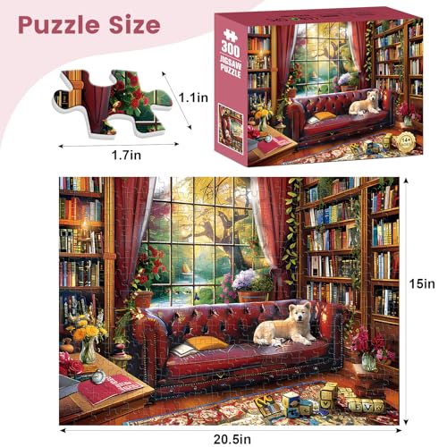 300 Piece Dog Puzzle for Adults and Kids - Creative Play and Family Fun Gifts, 20.5x15 in  
300 Piece Landscape Puzzle f