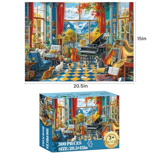 Jigsaw Puzzles 300 Pieces for Adults Challenging Room Puzzle
| 300 Piece Puzzles for Kids Ages 8-10 Easy to Solve Famil