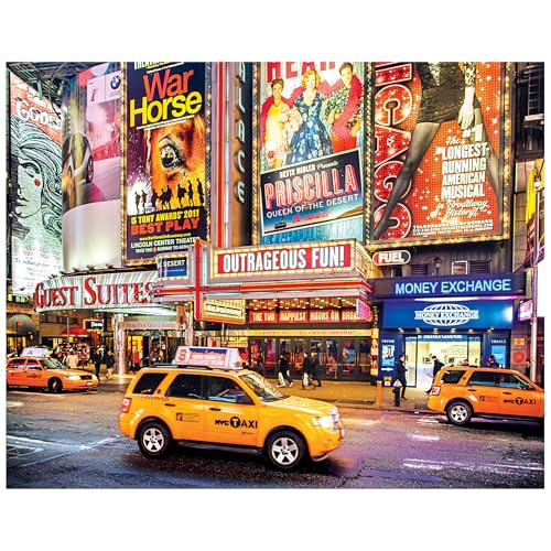 RoseArt Kodak 4 in 1 Multipack Jigsaw Puzzle - Bright Lights in NY for Adults - 4 X 1000 Piece