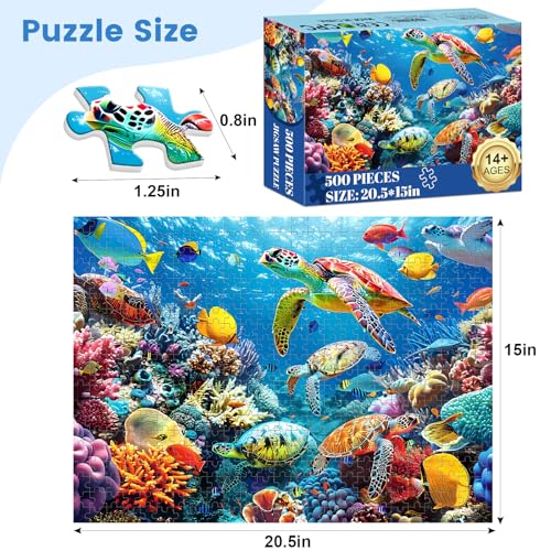 500 Piece Turtle Jigsaw Puzzle for Adults and Family
| Funny Sea Animals Jigsaw Puzzle for Adults and Family
| 500 Piec