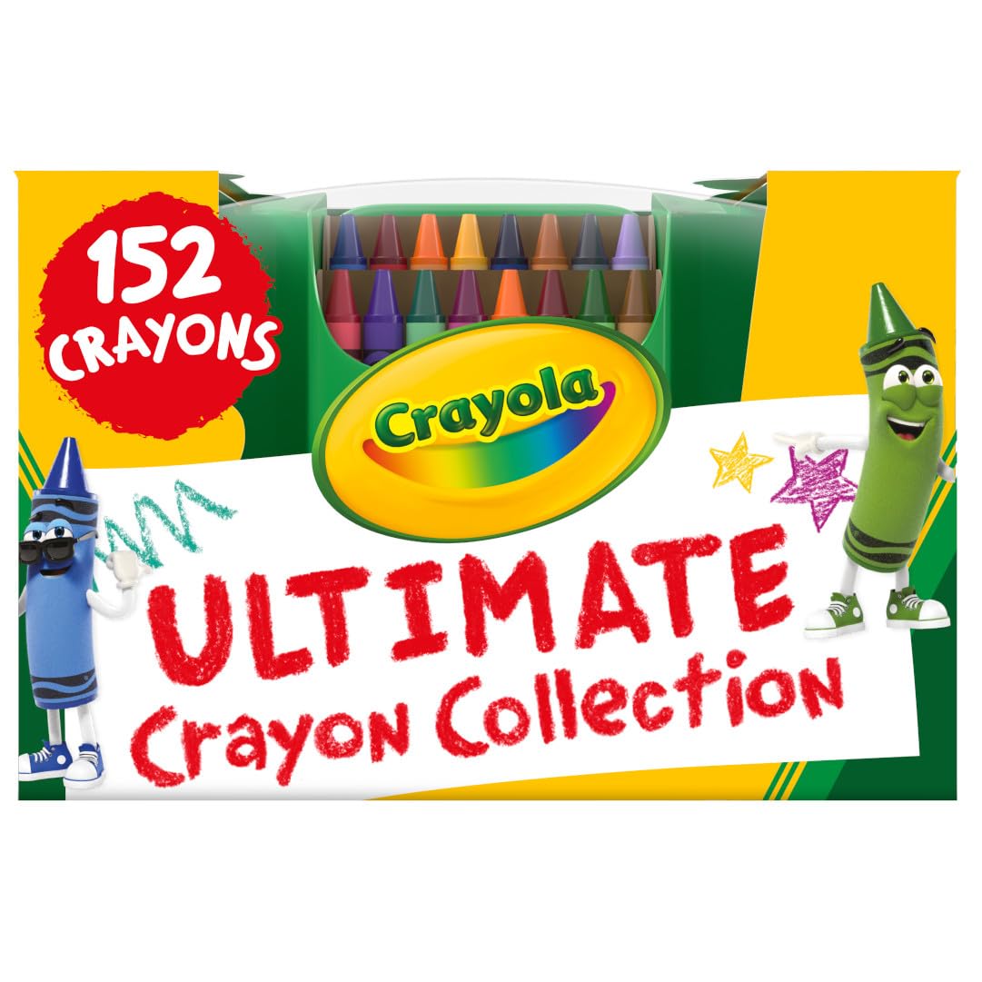 Crayola Ultimate Crayon Box Collection (152ct) for Kids, Preschool & Kindergarten Classroom Supplies, Back to School Gif