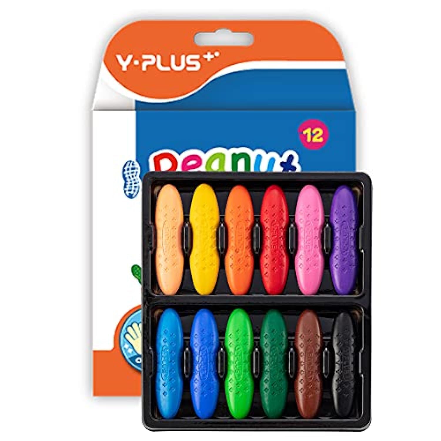  YPlus 12 Colors Washable Toddler Crayons for Kids 2-4, Non-Toxic Art Supplies for Ages 2-4
| YPlus 12 Colors Washable T