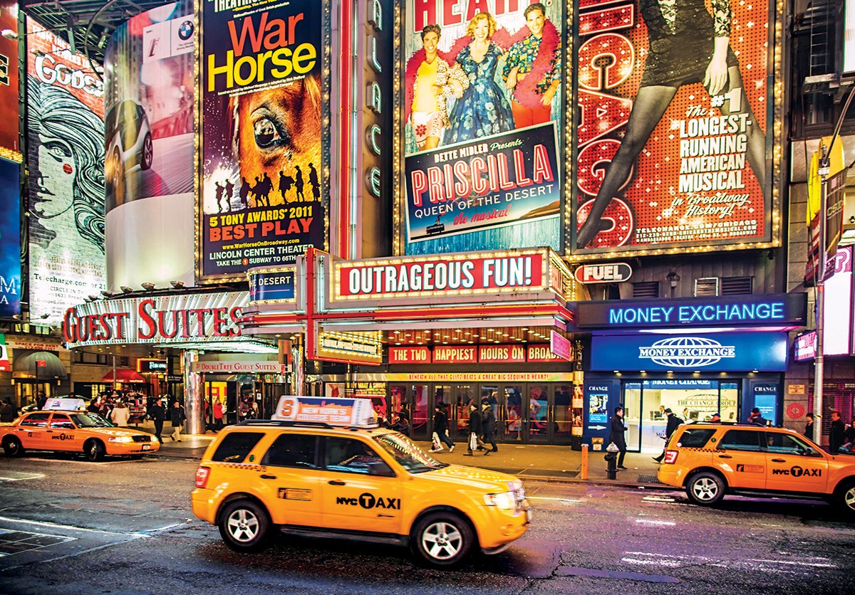 RoseArt Kodak Premium 1500 Piece Bright Lights Big City Jigsaw Puzzle for Adults