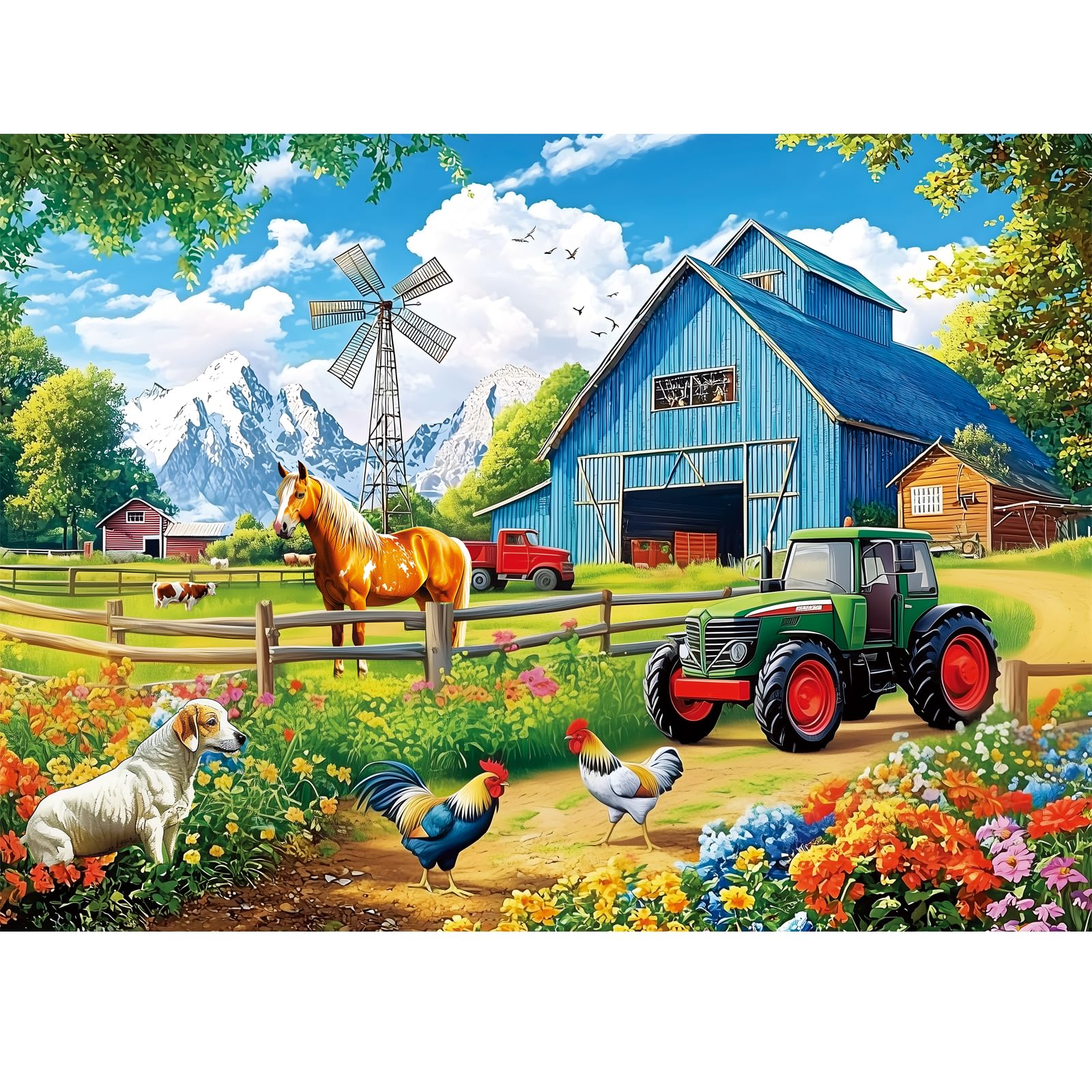  300 Pieces Farm Animals Puzzles for Adults, Challenging Family Game
| 300 Pieces Horse Jigsaw Puzzles for Adults, Holid