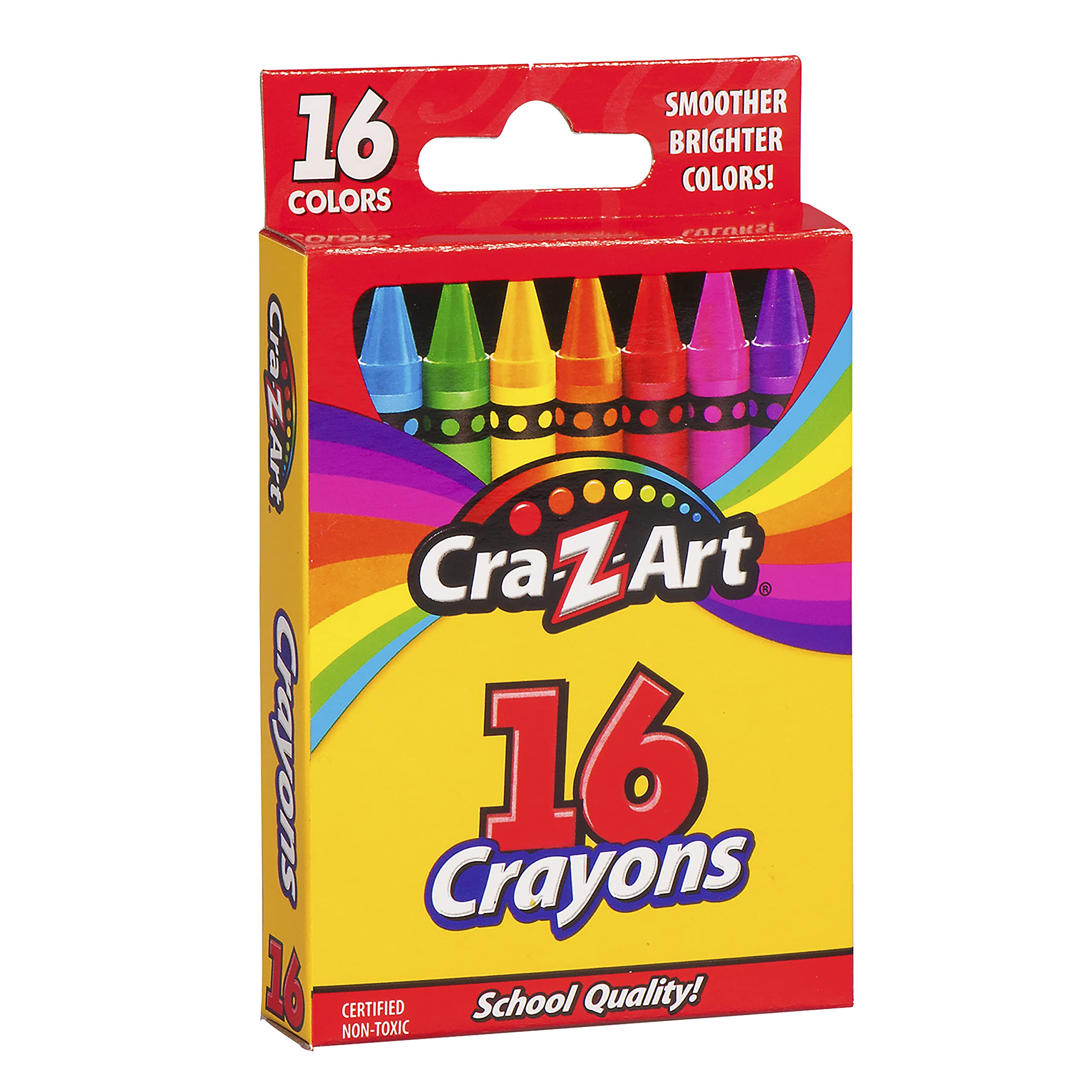 Cra-Z-Art 16ct Crayons for Kids Ages 3 and Up Back to School Supplies Creative Drawing Fun Box of Crayons
