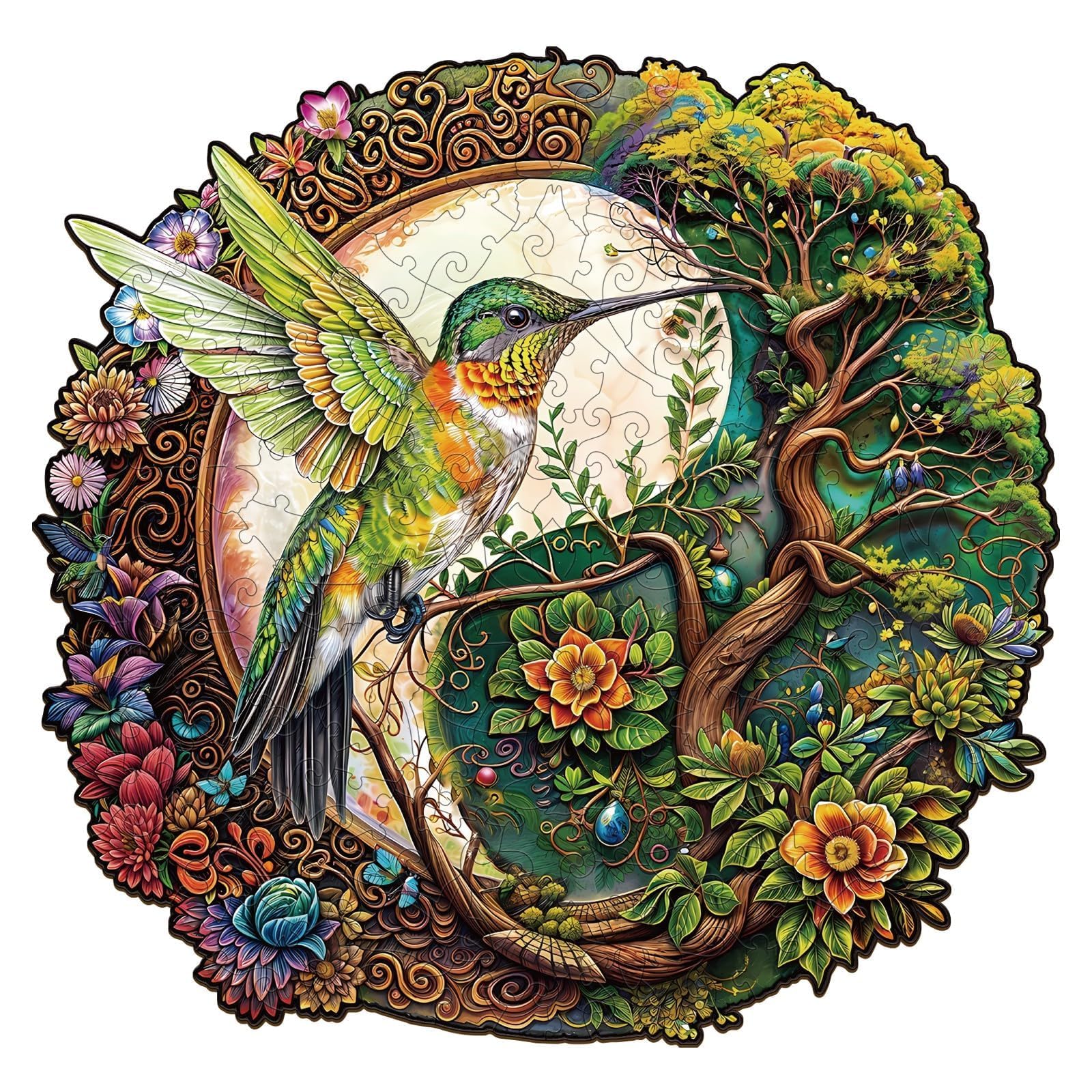 Unique Shaped Wood Puzzles for Adults - Perfect Birthday Gifts
| Yin Yang Hummingbird Jigsaw Puzzles for Adults - Famil